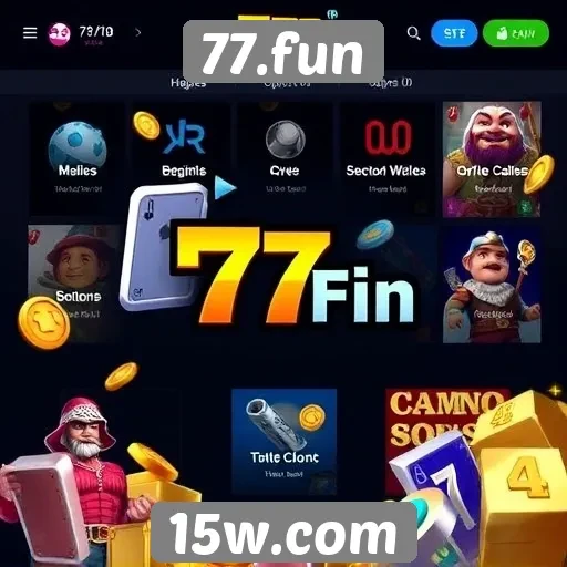 Exploração das funcionalidades do site de jogos 77.fun